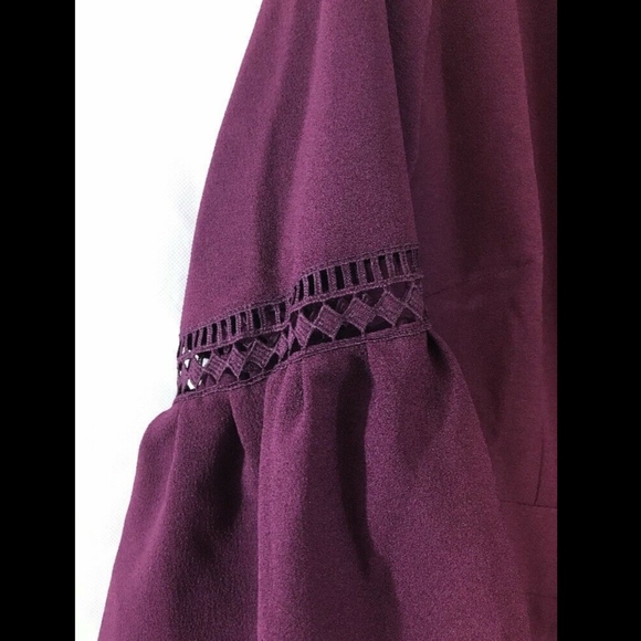 NEW Eliza J Bell Sleeve Fit & Flare Dress‎ in Plum Purple [ PLUS SZ 20W ] - Picture 5 of 7